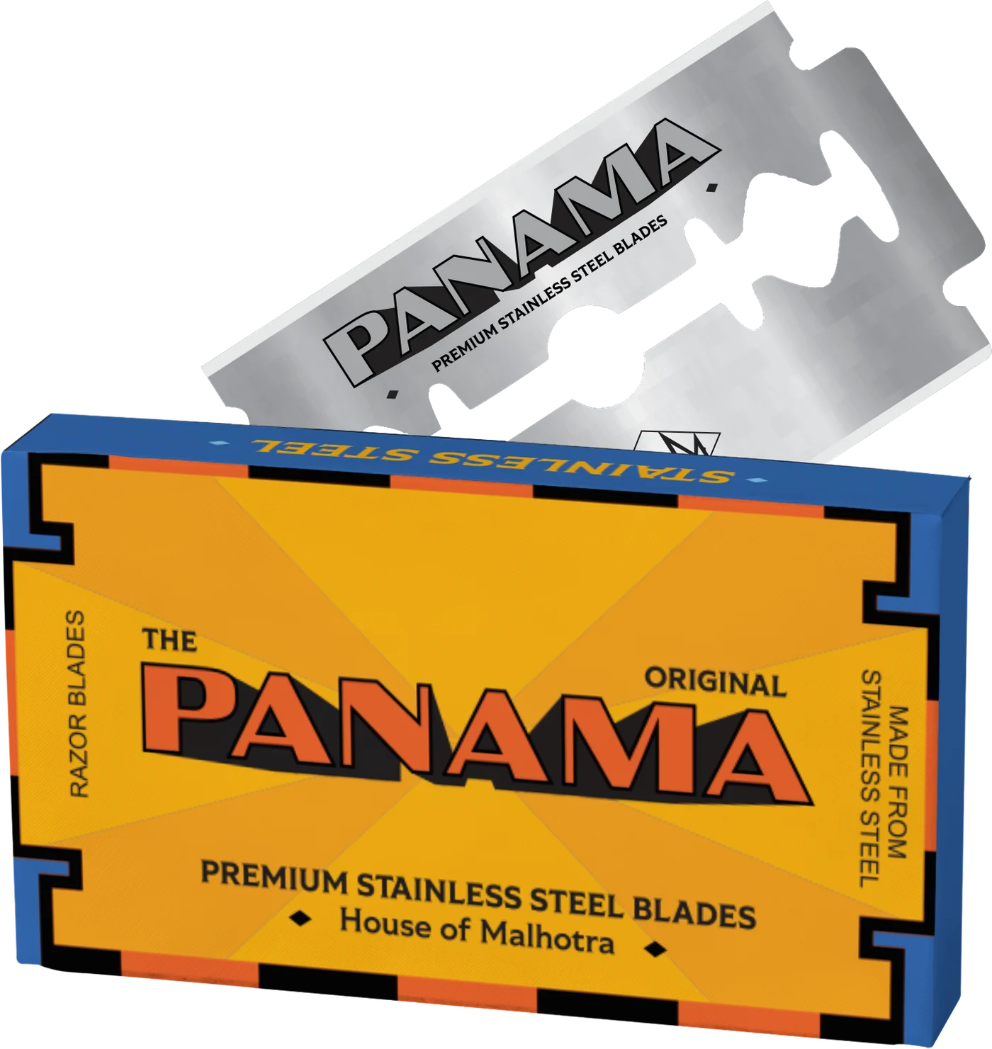Panama Stainless tuck with a double-edge blade